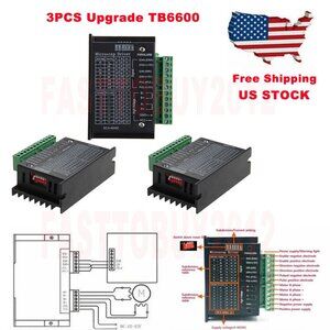 NEW 3pcs TB6600 Stepper Motor Driver Controller 32 Segments Micro-step